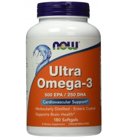 Now Foods Ultra Omega 3 1000mg 180 Softgels