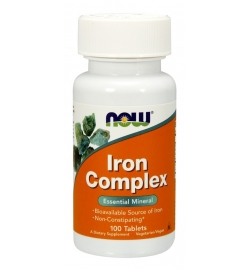 Now Foods Iron Complex 100 Tablets