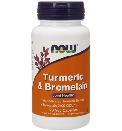 Now Foods Turmeric & Bromelain 600mg 90VCaps