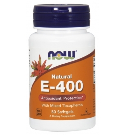 Now Foods Vitamin E-400 IU, Mixed Tocopherols 50 Softgels