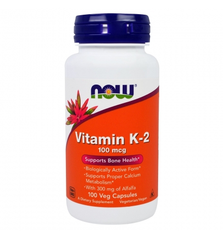Now Foods Vitamin K-2 100mcg 100Veg Capsules