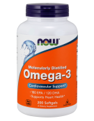 Now Foods Omega 3 1000mg 200 Softgels