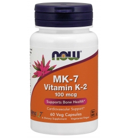 Now Foods Vitamin K-2 MK-7 100mcg 60 Veg Capsules
