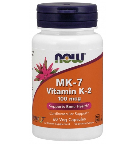 Now Foods MK-7 Vitamin K-2 100mcg 60 Veg Capsules Now Foods MK-7 Vitamin K-2 100mcg 60 Veg Capsules