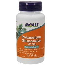 Now Foods Potassium Gluconate 99mg 100Tabs