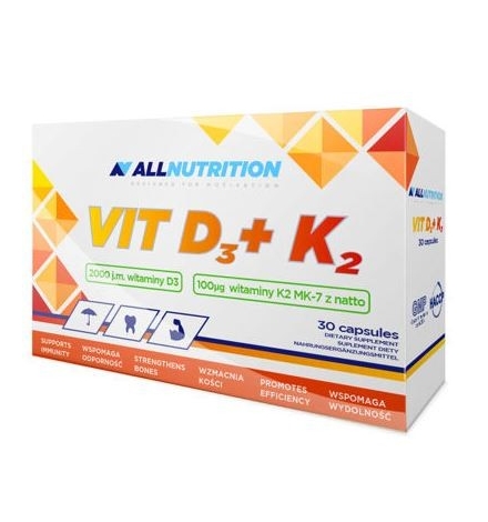 AllNutrition Vitamin D3 + K2 30 Capsules AllNutrition Vitamin D3 + K2 30 Capsules