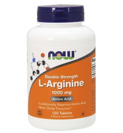 Now Foods L-Arginine Double Strength 1000 mg  120 Tablets