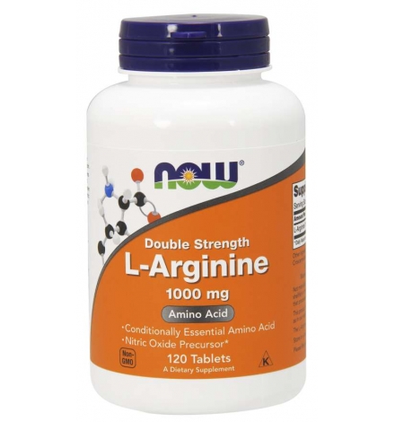 Now Foods L-Arginine Double Strength 1000 mg Tablets