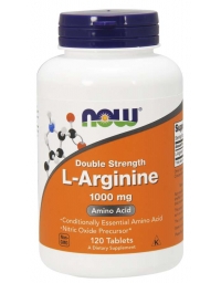 Now Foods L-Arginine Double Strength 1000 mg  120 Tablets