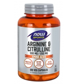 Now Foods Arginine & Citrulline 500/250mg 120VCaps