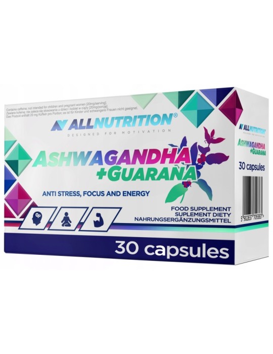 AllNutrition Ashwagandha + Guarana Cyprus Supplements