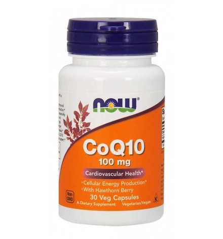 Now Foods CoQ10 100 mg with Hawthorn Berry Veg Capsules