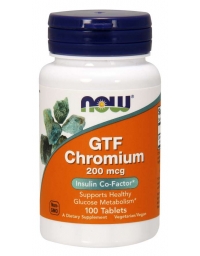 Now Foods GTF Chromium 200 mcg  100 Tablets