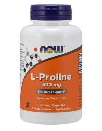 Now Foods L-Proline 500 mg 120 Veg Capsules