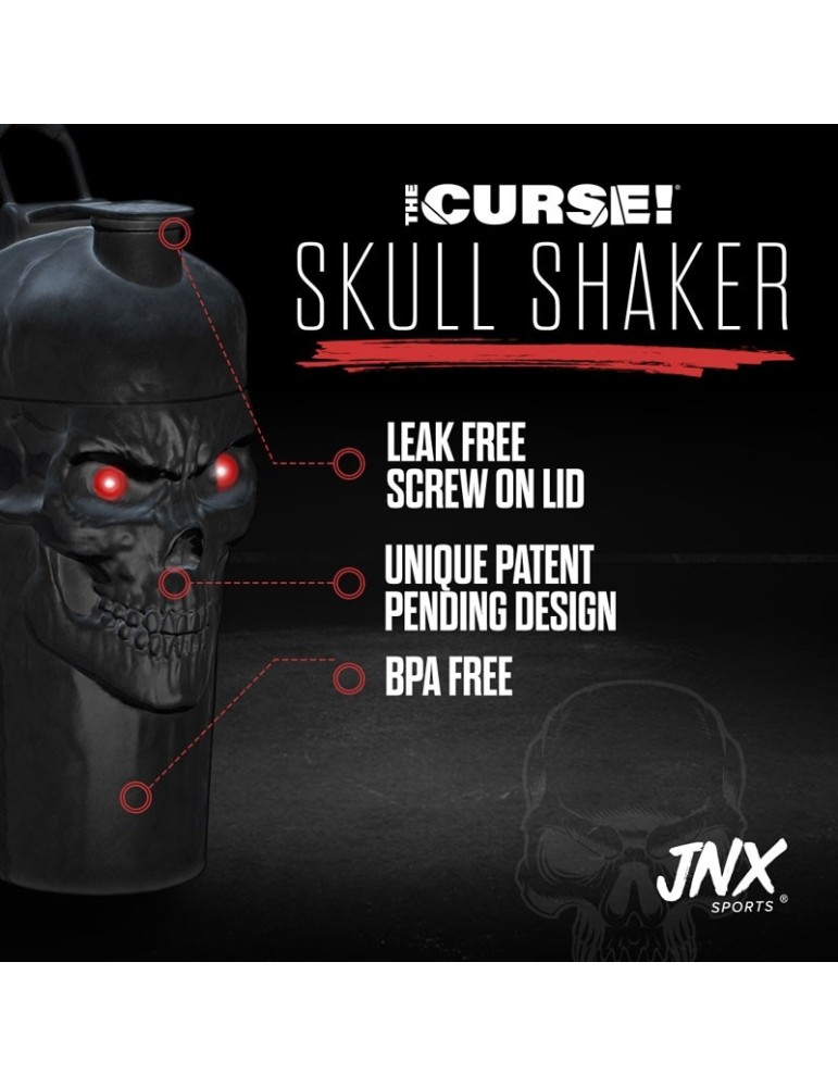 SHAKER THE CURSE! SKULL- BLACK RED