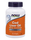 Now Foods Cod Liver Oil, Extra Strength 1000 mg 90 Softgels