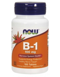 Now Foods Vitamin B-1 Thiamin 100mg 100Tablets