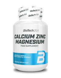 Biotech USA Calcium Zinc Magnesium 100 Tabs