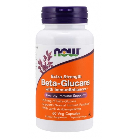 Now Foods Beta-Glucans with ImmunEnhancer™, Extra Strength 60 Veg Capsules