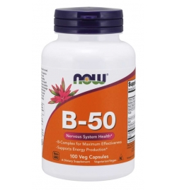 Now Foods Vitamin B-50 mg 100 Veg Capsules