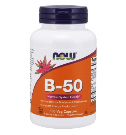 Now Foods Vitamin B-50 mg 100 Veg Capsules