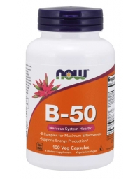 Now Foods Vitamin B-50 mg 100 Veg Capsules