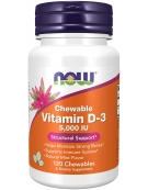 Now Foods Vitamin D3 5000IU 120 Chewables