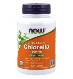 Now Foods Chlorella 500 mg,  200 Organic Tablets