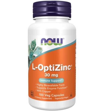 Now Foods L-OptiZinc® 30 mg 100 Veg Capsules