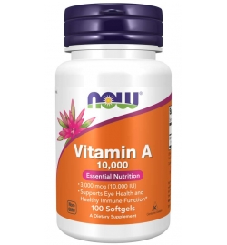 Now Foods Vitamin A 10,000 IU 100 Tablets