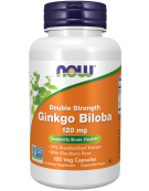 Now Foods Ginkgo Biloba, Double Strength 120 mg Veg Capsules