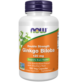 Now Foods Ginkgo Biloba, Double Strength 120 mg Veg Capsules
