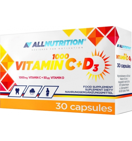 AllNutrition Vitamin C 1000mg + D3 2000IU 30 Caps