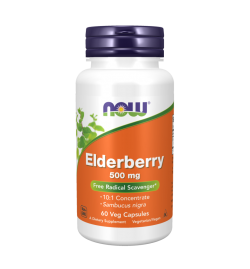 Now Foods Elderberry 500 mg 60 Veg Capsules