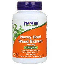 Now Foods Horny Goat Weed Extract 750 mg 90 Tablets