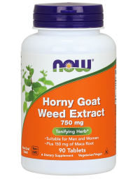 Now Foods Horny Goat Weed Extract 750 mg 90 Tablets