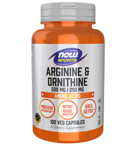 Now Foods Arginine & Ornithine 100 Capsules