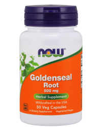 Now Foods Goldenseal Root 500 mg 50 Veg Capsules