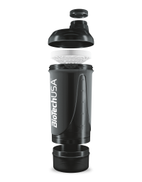 Shiker Protein Shaker With Storage 500 Ml - Black Blue