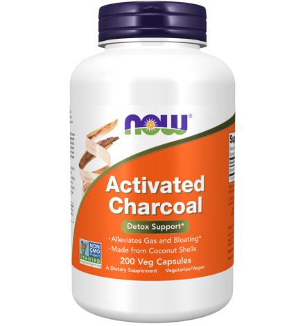 Now Foods Activated Charcoal 200 Veg Capsules