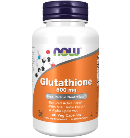 Now Foods Glutathione 500mg 60 Veg Capsules