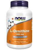 Now Foods L-Ornithine 500 mg 120 Veg Capsules