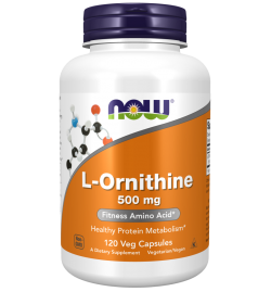 Now Foods L-Ornithine 500 mg 120 Veg Capsules