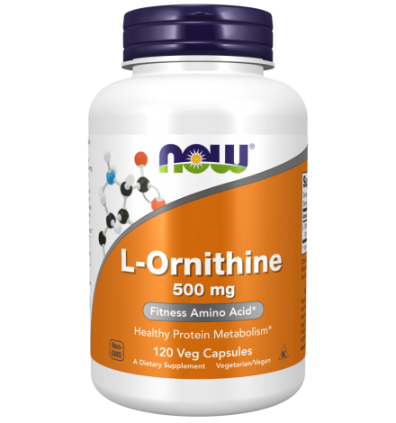 Now Foods L-Ornithine 500 mg 120 Veg Capsules
