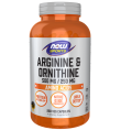 Now Foods Arginine & Ornithine 500 mg / 250 mg 250 Veg Capsules