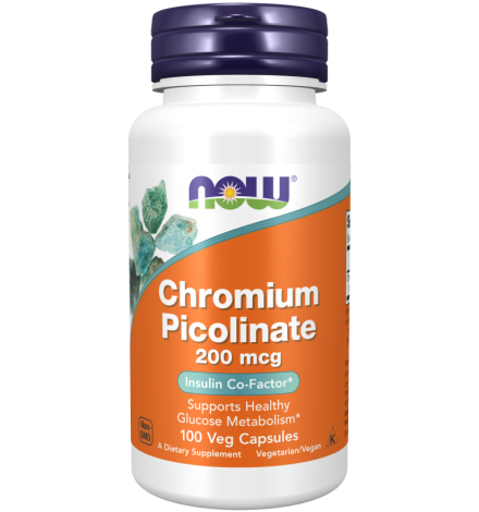 Now Foods Chromium Picolinate 200mcg 100 Caps