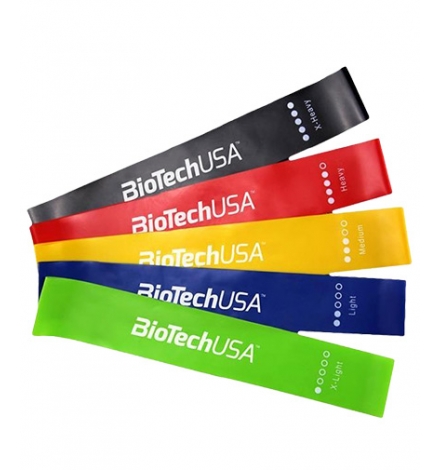 BioTech USA Fitness Resistance Band Set 5 Packs