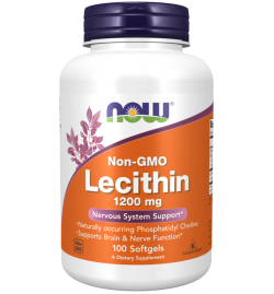 Now Foods Lecithin 1200mg NON GMO - 100 Softgels