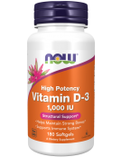Now Foods Vitamin D-3 1000 IU 180 Softgels