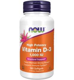 Now Foods Vitamin D-3 1000 IU 180 Softgels